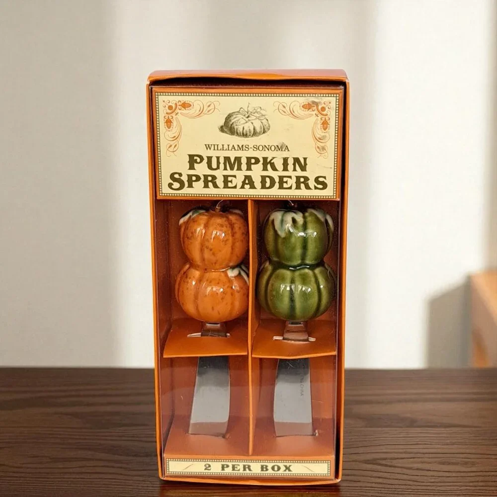 Williams Sonoma Pumpkin spreaders, set of 2